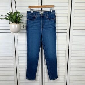 Madewell Stovepipe Jeans Womens Size 28 High Rise‎ Dark Wash Slim Straight Pants